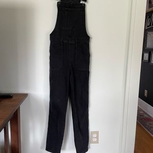 Madewell skinny leg black overalls